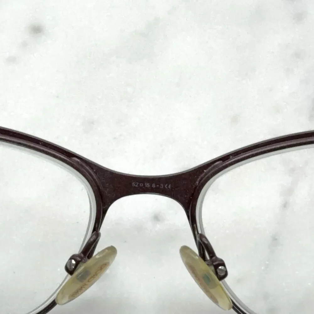 Jimmy Choo 147 PWZ Brown (Shimmer) & Gold Eyeglasses Frames Only Italy 52-15-145